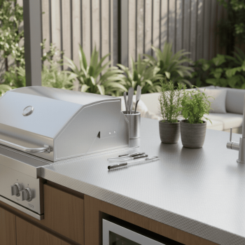 Edelstahl 1.0 mm Abdeckung 5wl für eine Küchenarbeitsplatte